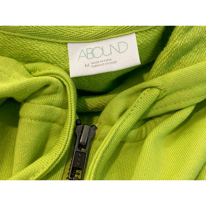 NWT Abound Crop Full Zip Long Sleeve Knit Hoodie in Green Prairie xl EXTRALARGE