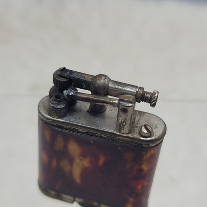Vintage Thorens Style Lift Arm Pocket Lighter Antique Tortoiseshell Art Deco