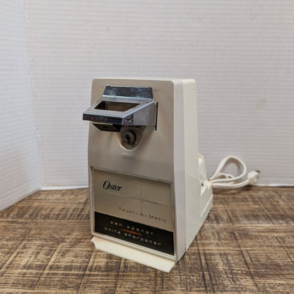Vintage Oster Touch-A-Matic Can Opener & Knife Sharpener Model 556-06