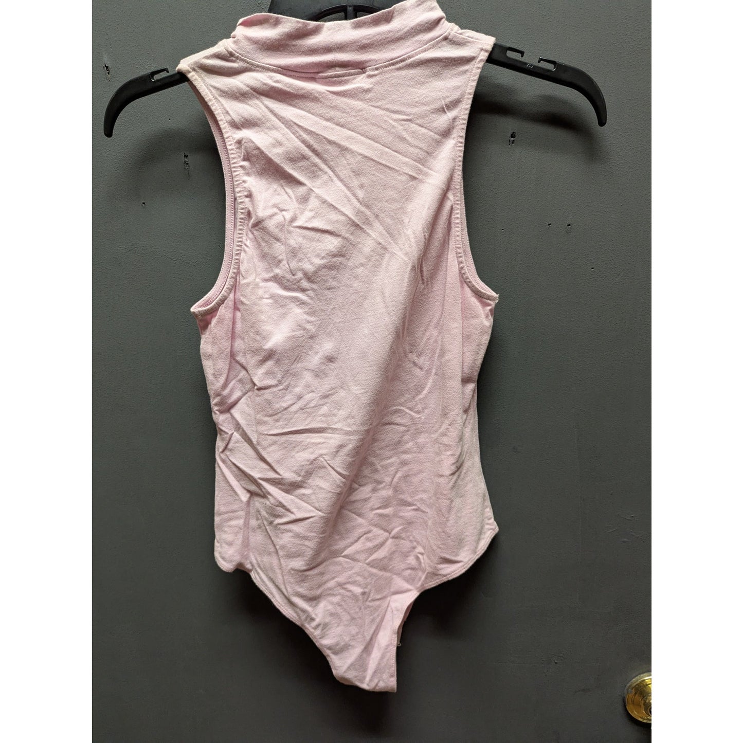 Abound NWT Pink Sleeveless Bodysuit Medium Mock Neck Casual Summer Sleeveless