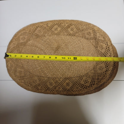 Set of 4 Vintage Woven Straw Placemats 18" x 13" Table Setting Natural boho