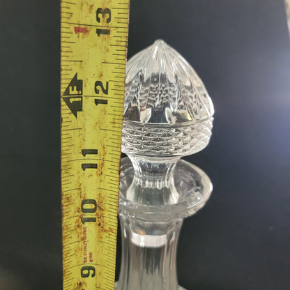 Decanter with domed Stopper EAPG FOOTED brandy Vintage 13” diamond pattern