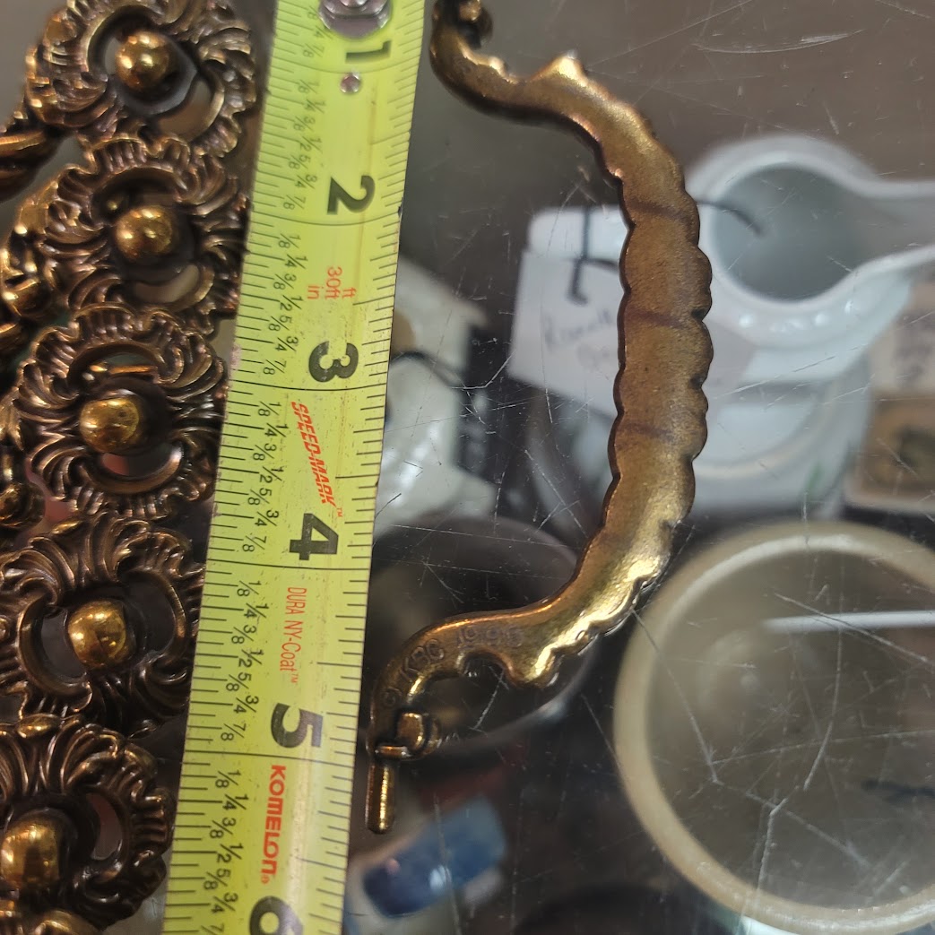 Vintage KBS 1996 Ornate Scroll Brass Cabinet Pulls Handles Set 12 Dresser Classy