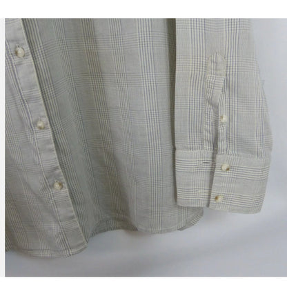 TREASURE & BOND Ivory Warden Plaid Button Up Long Sleeve Shirt Size XXL collared