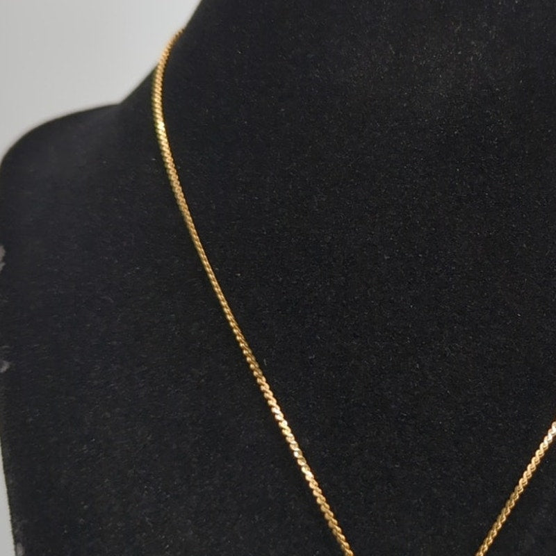 Vintage Fashion Necklace goldtone fan box chain elegant classy