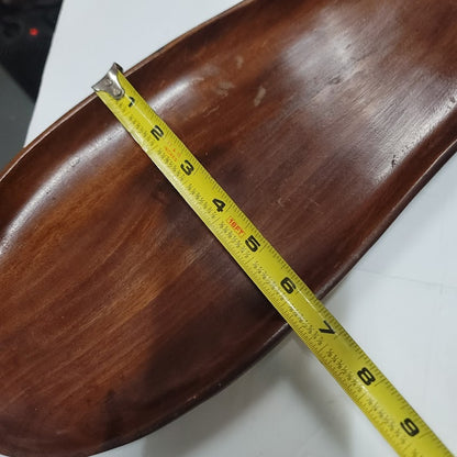 Vintage 60's MCM Mahogany Wood Tulip Flower Serving Tray Board 24" Split Petal