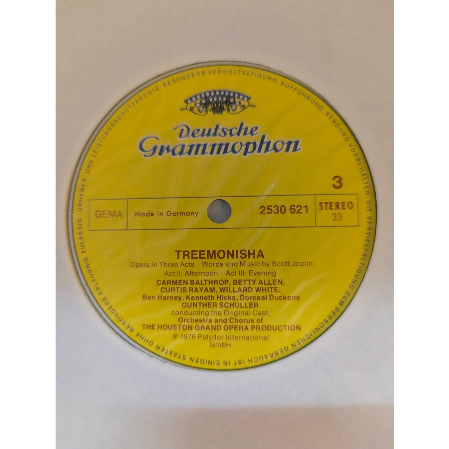 Scott Joplin Treemonisha Schuller Deutsche Grammophon 2707 083 Stereo 2-LP Set
