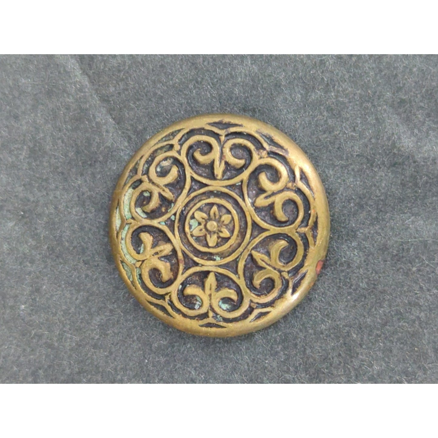 LOT U of 10 Antique Vintage Victorian Brass Mixed Materials Buttons ESTATE FIND