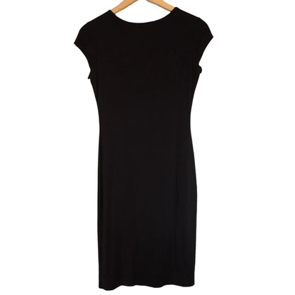 Velvet Torch Bodycon Black Dress XXLarge Line Cap Sleeve Knee Length NEW LBD xxl