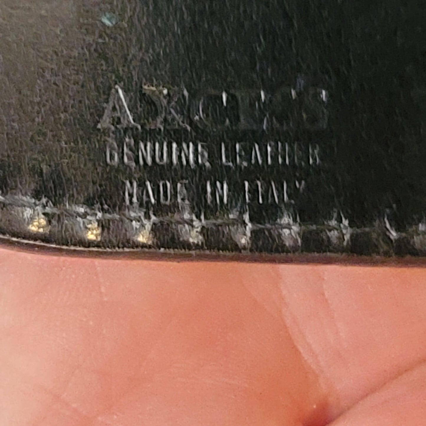 Vintage Axcess Black Leather Women's Flap Wallet Made in Italy