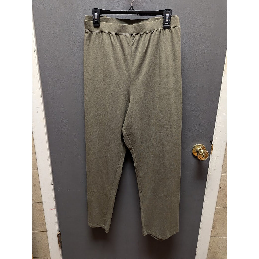 Catherines Suprema Collection Olive Green Pull-On Pants Size 3XWP
