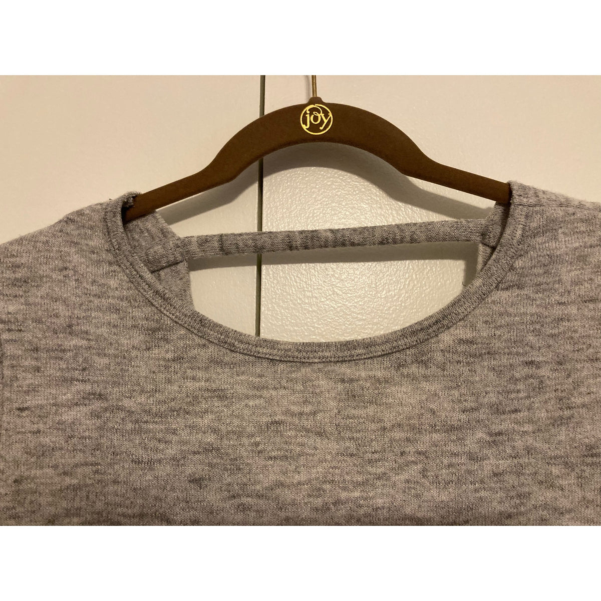 Threads & States V-Neck Cutout Knit Sweater Dress Size Small Gray Marl New