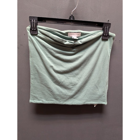 Topshop NEW green tube top Size 8 Medium Thick modest top shirt