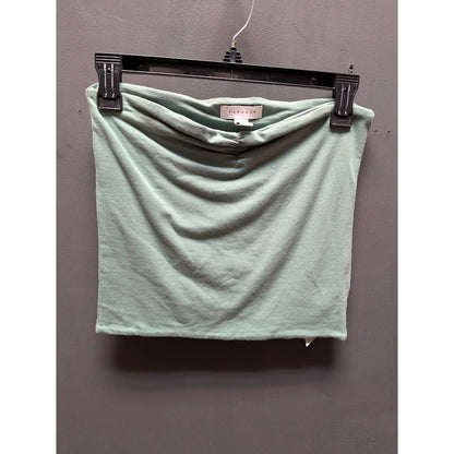 Topshop NEW green tube top Size 8 Medium Thick modest top shirt