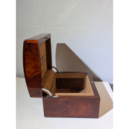 Breitling Luxury Burl Wood Watch Presentation Box High Gloss Timepiece Display