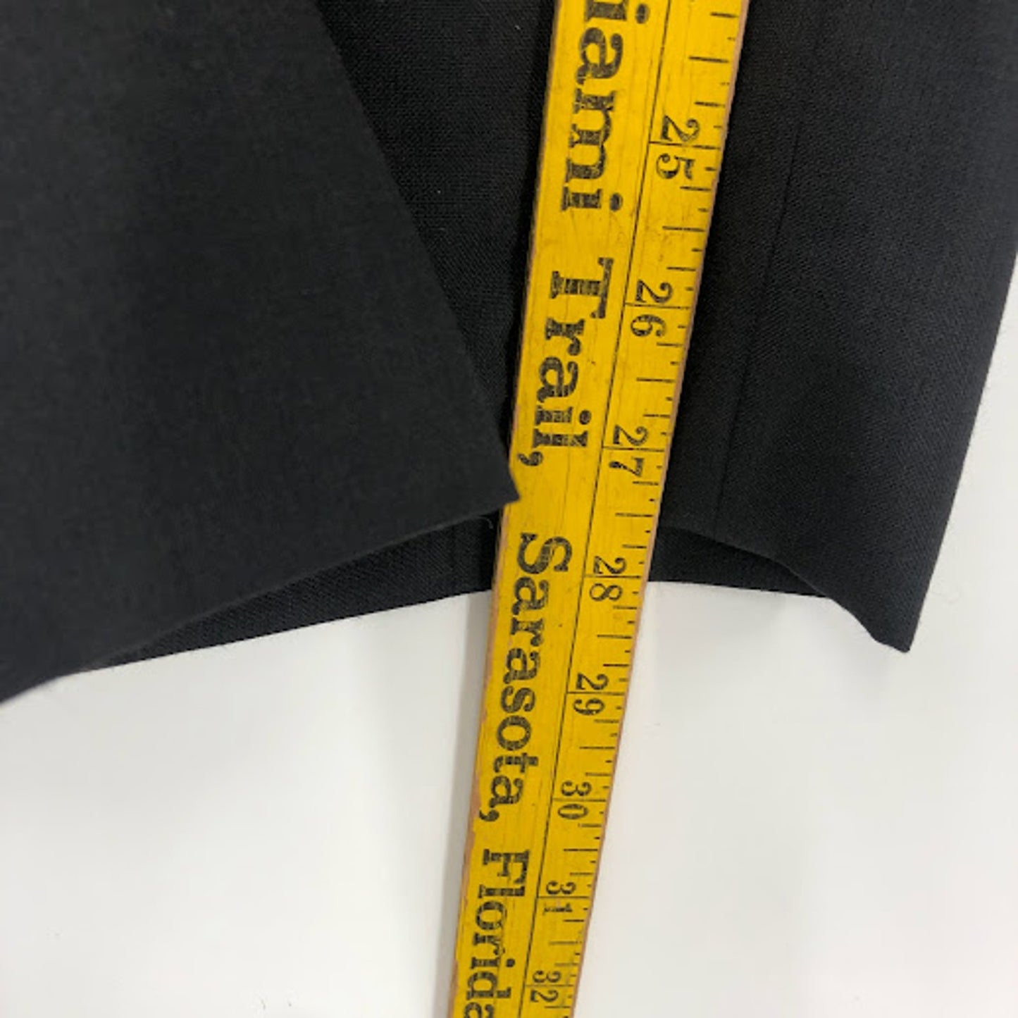 Tuxedo Black Pants Mens 41 Long Made Romania Flat Front 28" Inseam VINTAGE