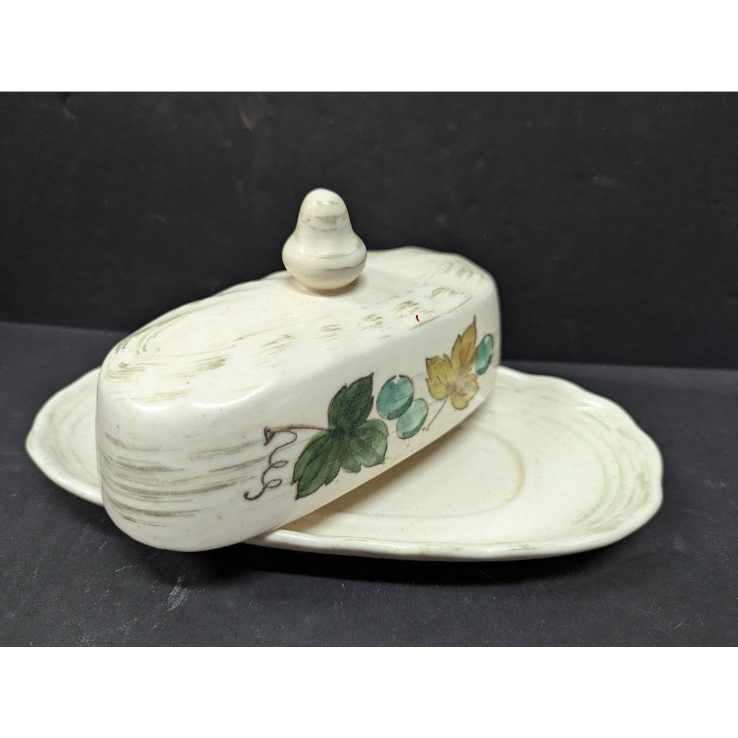 RETIRED Vineyard by Metlox Poppytrail Vernon 1/4 Lb Covered Butter Dish  8 7/8"