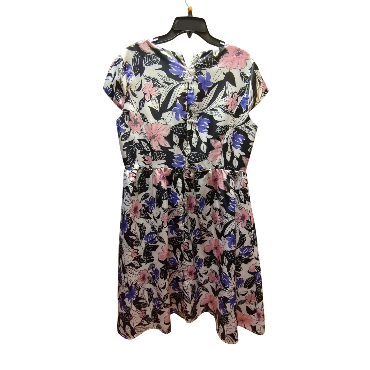 EY Boutique Women's Floral Cap Sleeve Lined Dress Size 16 Summer Garden party