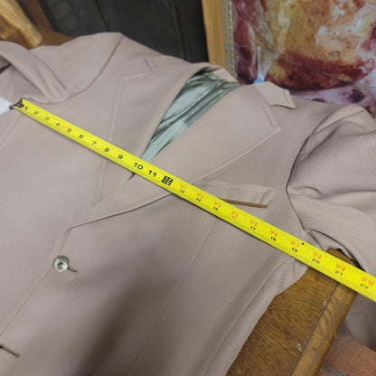 Hart Schaffer & Mark Vintage Rockabilly Mens 2 pc. Suit Tan 36" Waist 40" Jacket