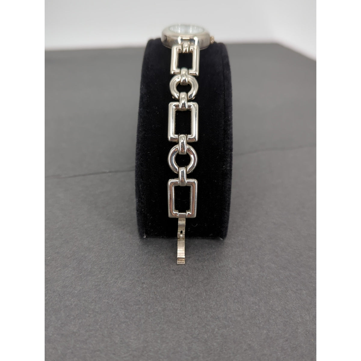 Vintage Times Square Geometric Bracelet Watch Silver Needs battery