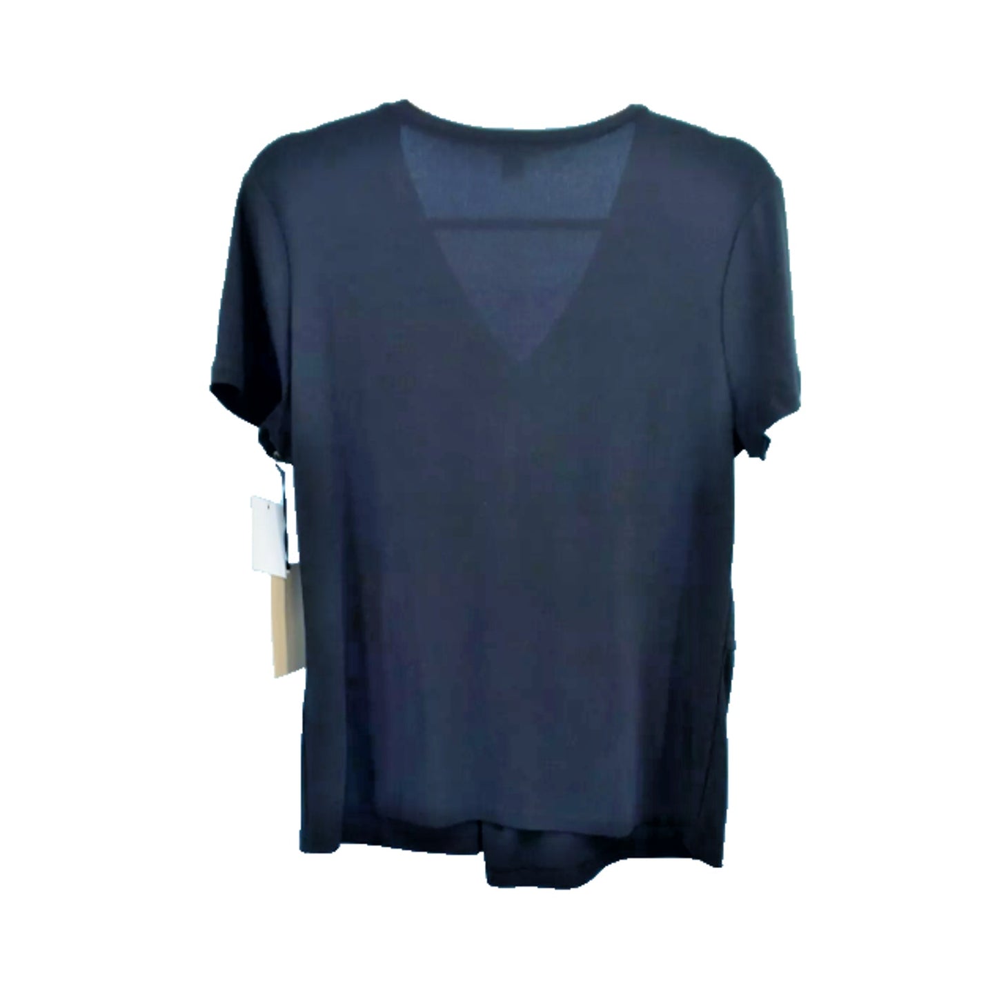 Halogen Womens Black Short Sleeve Twist Front Peplum Shirt Plus Size XXL new