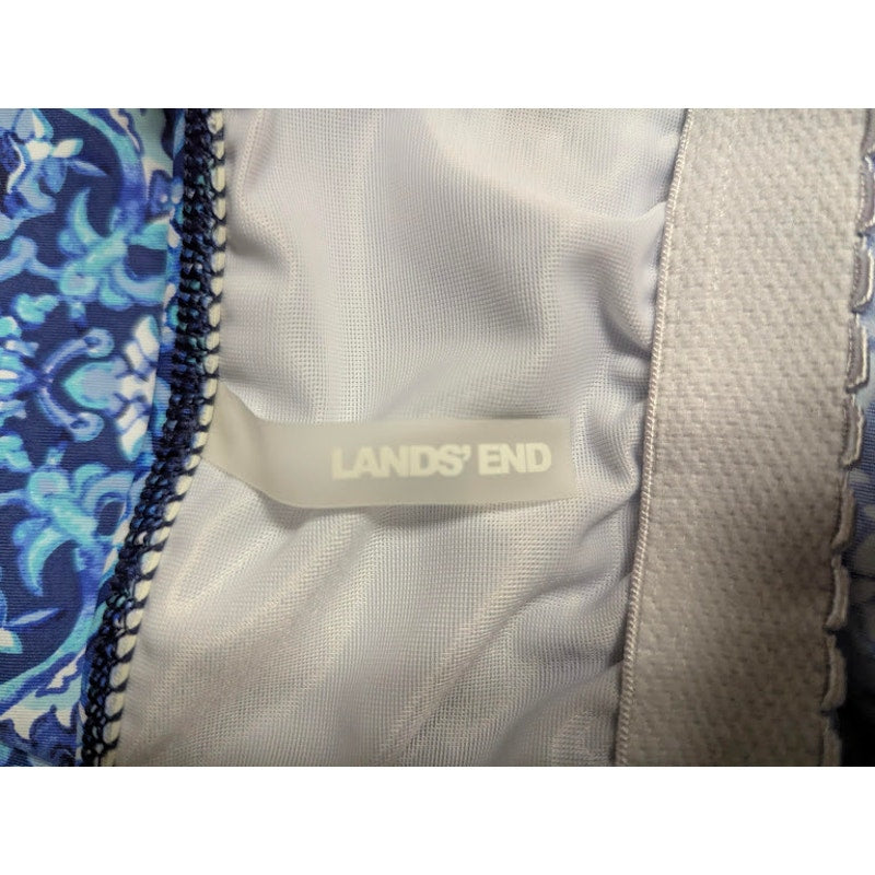 Lands' End Blue Size 10 D Tankini Swimsuit Dress Top Only Adjustable Straps
