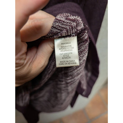 MAX STUDIO Raglan Sleeve High/low Pullover Wine Size MEDIUM Pockets NEW OVERSIZE