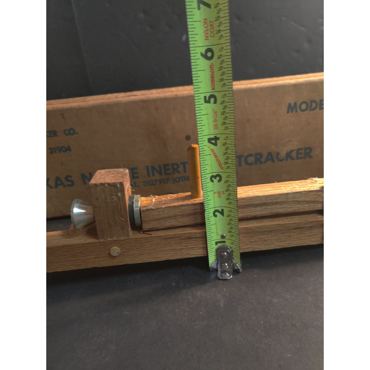 Vintage Wooden Nutcracker Tool Heavy Duty Tabletop Mechanism Original Box