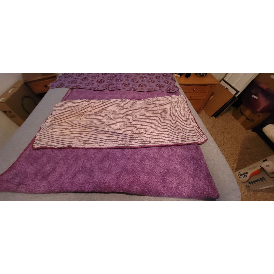 Vintage Floral Patchwork Quilt Set Bedspread 2 Pillow Shams Body Pillow Cover
