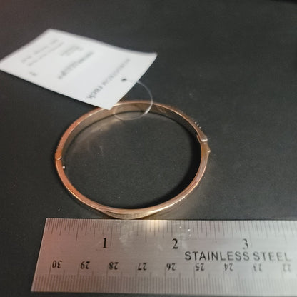 Kate Spade Rose Gold Clear Crystal Bangle Bracelet NEW Flush Clasp