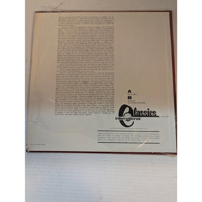 Vintage Brahms Violin Concerto David Oistrakh Classics International Vinyl LP