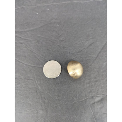Vintage Marino Textured Gold Tone Concentric Circle Clip On Earrings 1980s Glam