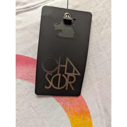 Chasor cotton Tshirt Size XS short sleeve graphic Tee rainbow Peace Sign NEW