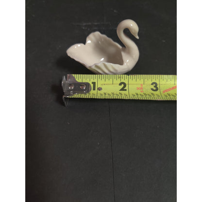 Vintage Lenox Porcelain Swan Figurine Trinket Dish Small Fine China Collectible