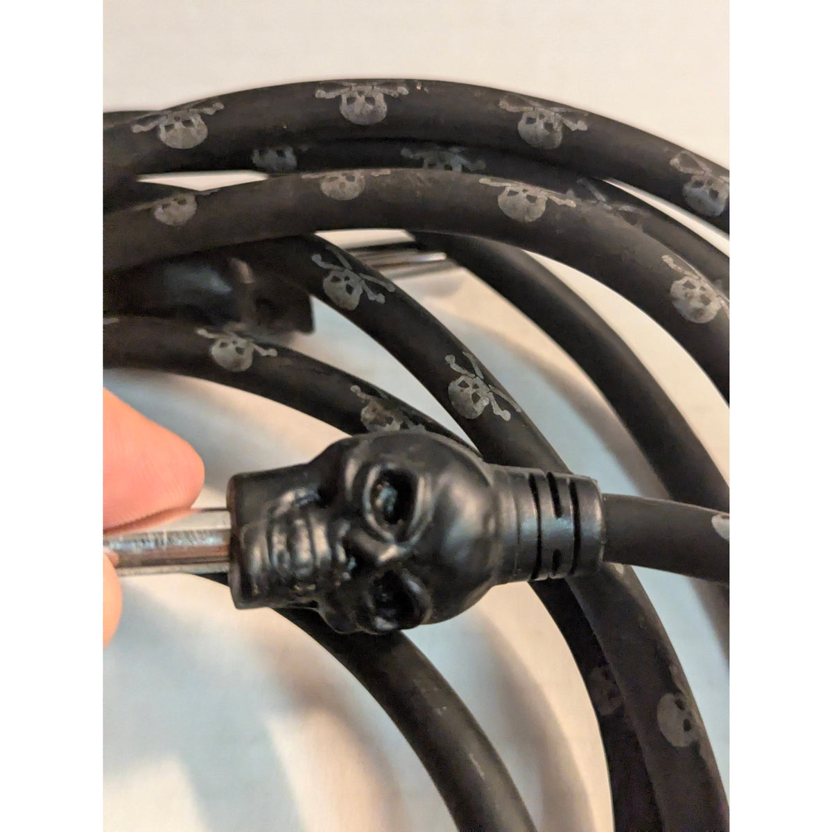 Vintage Bullet Cable 12 Ft Skull Molded Plug Guitar Instrument Cable Black