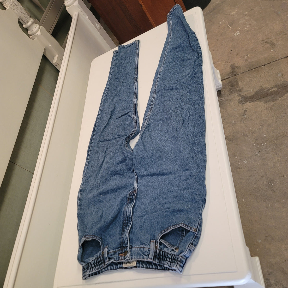 L.L. Bean Mom jeans High Waisted Mom Size 12 Tall Elastic Waist Tapered Leg