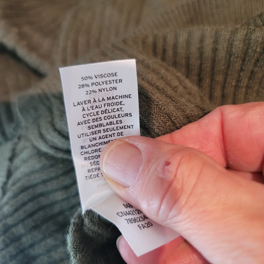 NEW Caslon Size XL Olive Sarma Green Hoodie Pullover Ribbed drawstring