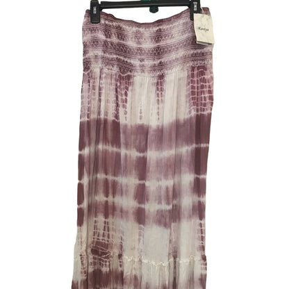 Raviya NWT High Waisted Purple White Tie Dye Skirt Size Medium