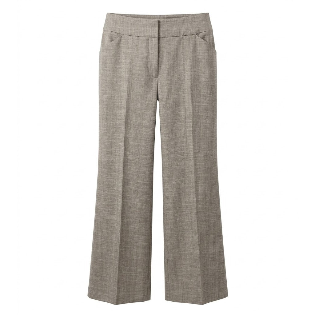 Size 4 Alex Marie Wide leg Career plaid gray slacks pants flat front pockets