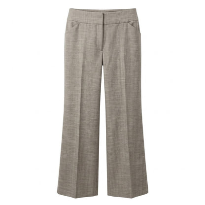 Size 4 Alex Marie Wide leg Career plaid gray slacks pants flat front pockets