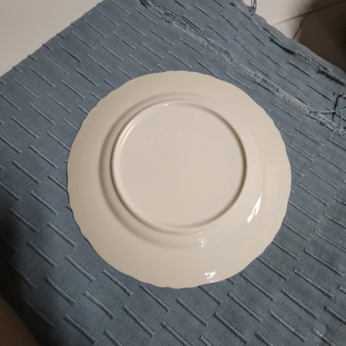 MacBeth-Evans Depression Glass Salad Plate 4 Cream Fine Porcelain Scalloped edge