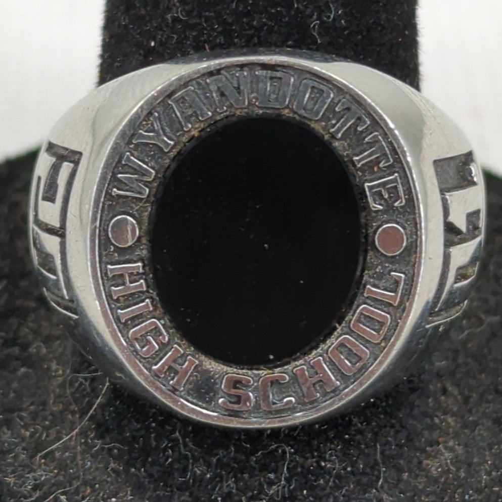 Vintage Wyandotte High School Class of 2001 Stainless Steel Ring No Stone
