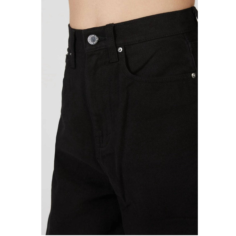 We Wore What  Dani Boyfriend Jeans In Black $138 Size 32 Womens NEW Denim