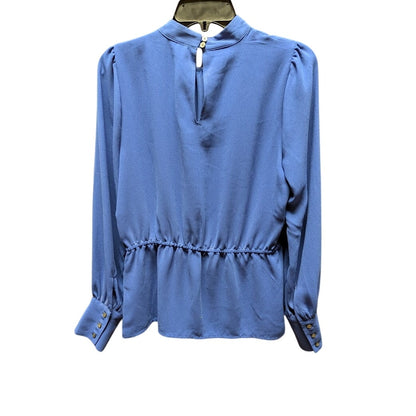 Halogen peasant Blouse Size Small Long sleeve mock neck fitted waist NEW career