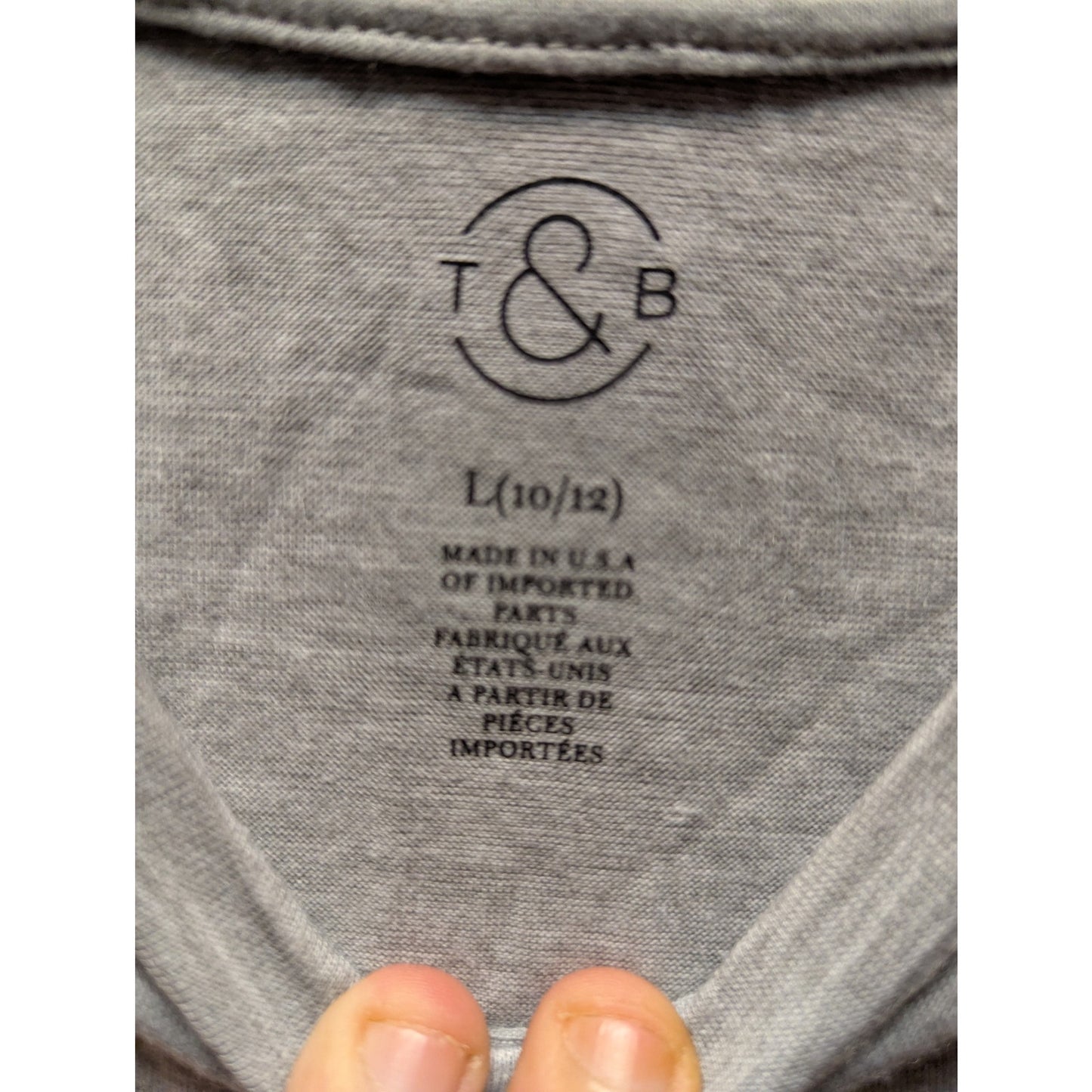 Treasure & Bond Gray "VOTE" Graphic Short Sleeve T-Shirt Large (Juniors 10-12)