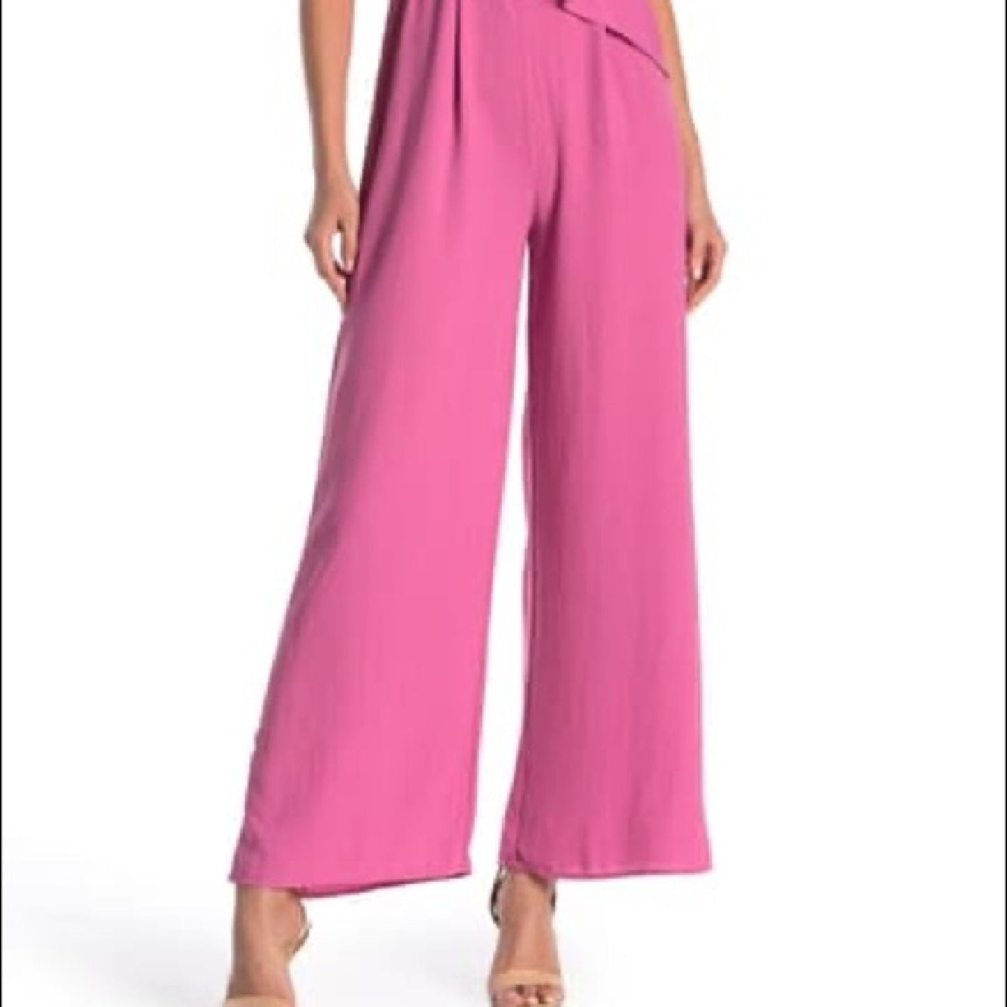 See the Shades Pink Ruffle Trim Jumpsuit Pantsuit Size XLarge