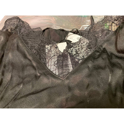 Socialite Camisole Top Extra Small XS Black NEW Lace Trim Cross Back X-Back