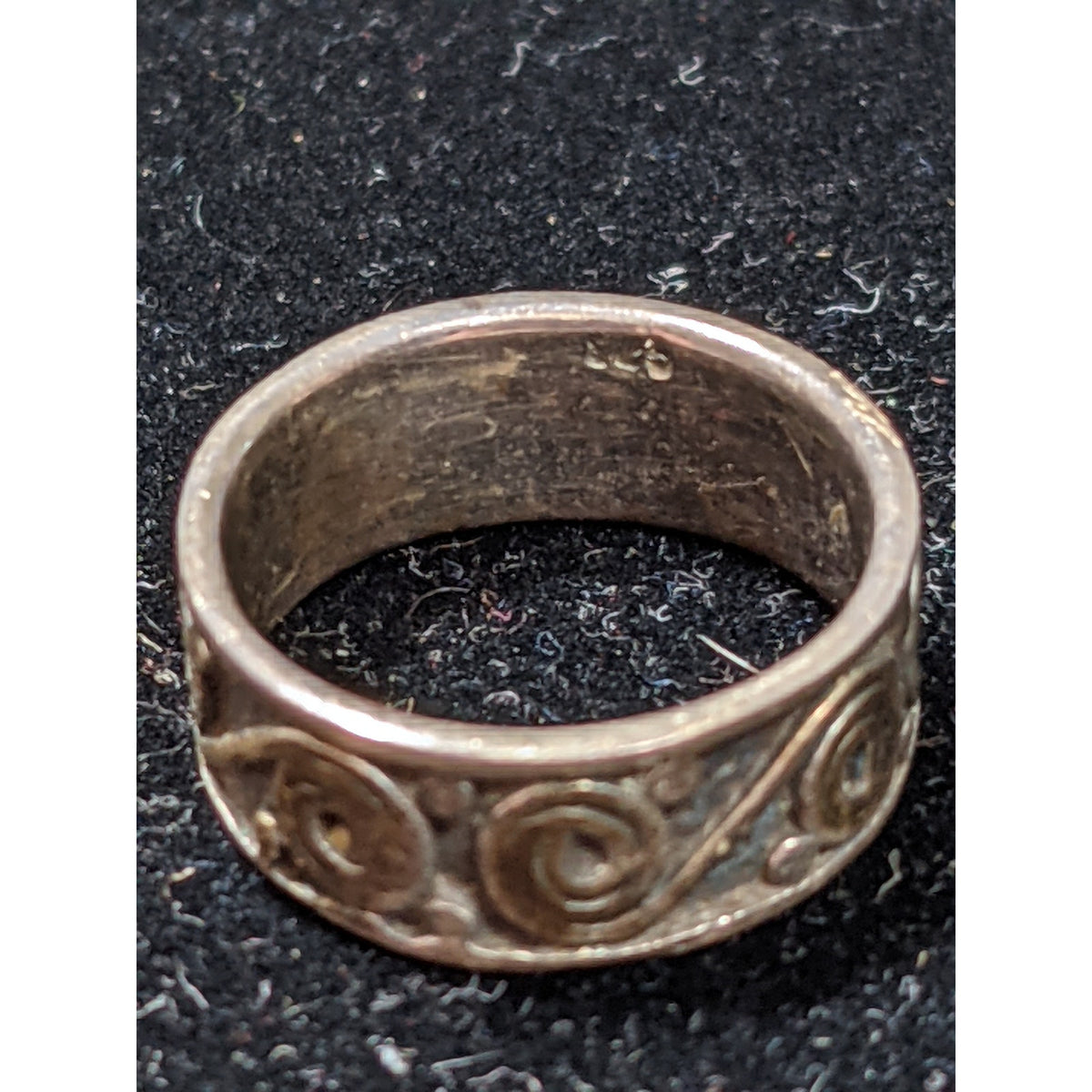 Vintage Handmade 925 Sterling Silver Celtic Filigree Spiral Pinky Small Ring 4.5