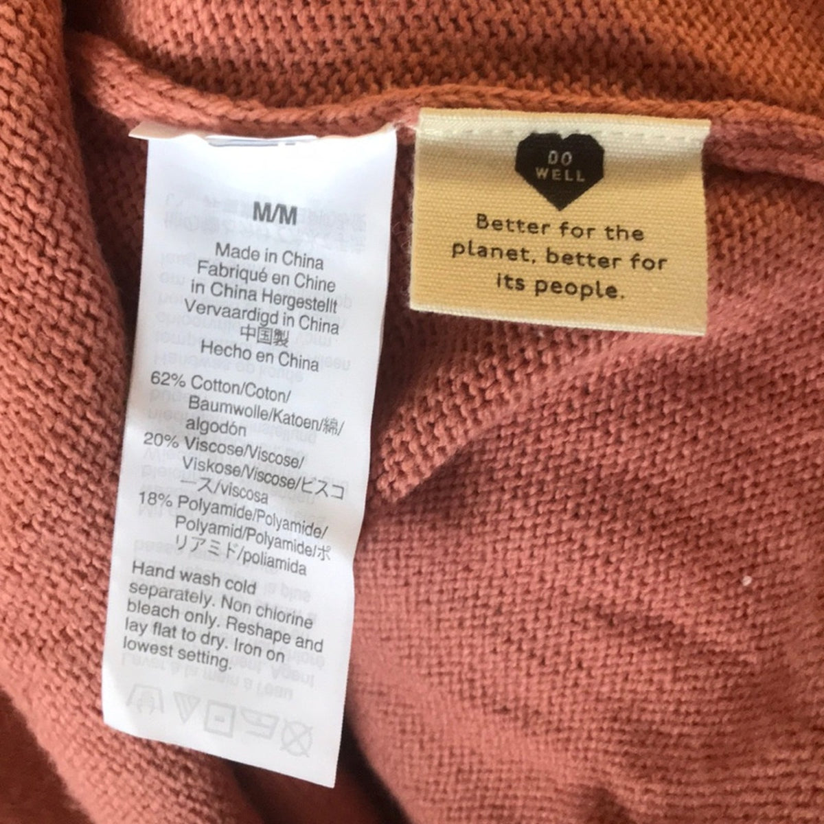 Madewell Rosewood Pink Double V Pullover Sweater Medium NEW cozy winter oversize