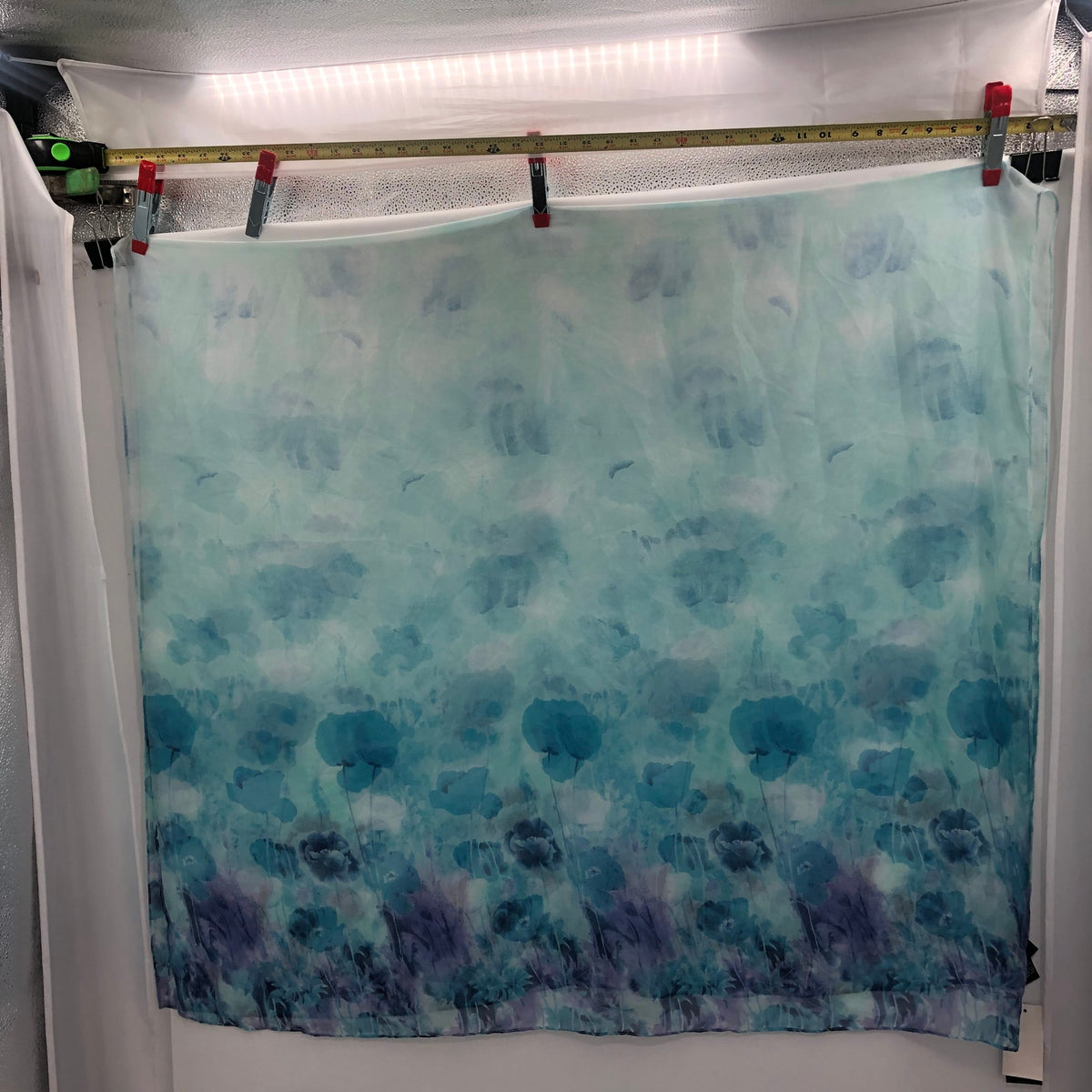 Cajon Women's P0171 Oversize Wrap Scarf Floral Polyester Turquoise One Size NWT